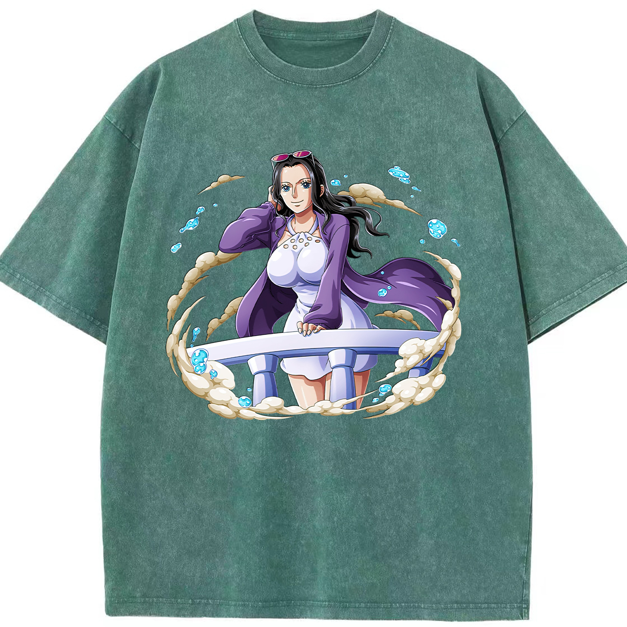 ワンピース ニコ・ロビン ONE PIECE Nico Robin 綿100% ヴィンテージ風 半袖Tシャツ（フロントプリント）